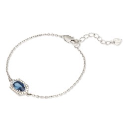 Grossé Bracelet - Jelly Beans - Silver Coloured - Crystal - Blue - Platinum Plated - 16+3 cm - GA10808P