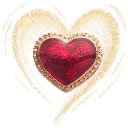 Grossé Oorstekers - Pop Heart - Goudkleurig - Emaille - Rood - Verguld - Ø 7 mm - GA61737