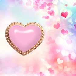 Grossé Ohrstecker - Pop Heart - Goldfarbe - Emaille - Rosa - Vergoldet - Ø 7 mm - GA61746