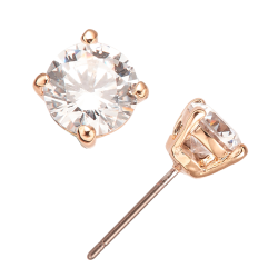 Grossé Earrings - Aristocratic - Gold Coloured - Zirconia - Gold Plated - Ø 6 mm