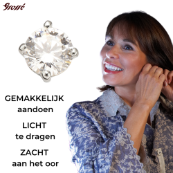 Grossé Oorstekers - Aristocratic - Zilverkleurig - Zirkonia - Geplatineerd - Ø 6 mm - GJ63210P 