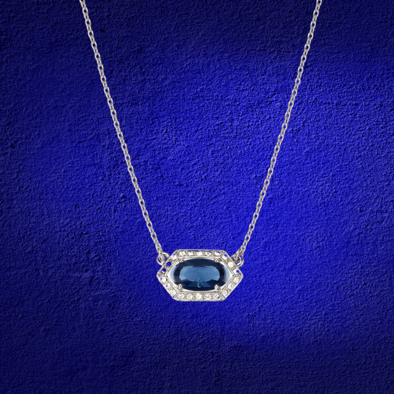 Grossé Necklace - Jelly Beans - Silver Coloured - Crystal - Blue - Platinum Plated - 38+5 cm - GA21617P