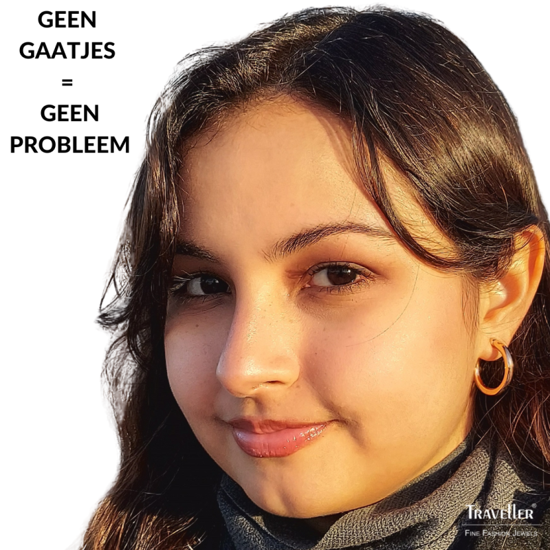 Traveller Clip Oorbellen - Oorringen - Rosé goudkleurig - 25 mm - 18ct Rosé verguld - 155648