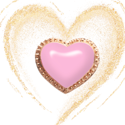 Grossé Oorclips - Pop Heart - Goudkleurig - Emaille - Roze - Verguld - 8x7 mm - GA61747