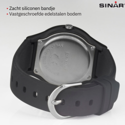 Sinar Horloge - Analoog - Zwart / Goud - 36 mm - Verstelbaar bandje 13-18,5cm - XB-48-10