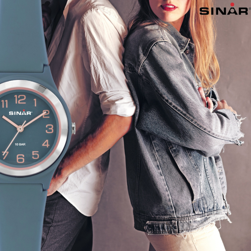 Sinar Watch - Analogue - Blue / Pink - 36mm - Adjustable Strap 13-18,5cm