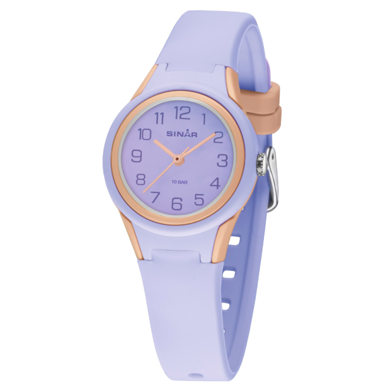Sinar Watch - Analogue - Lilac / Apricot - 29mm - 10 Bar - Soft Adjustable Strap 12-17.5cm - XB-47-17
