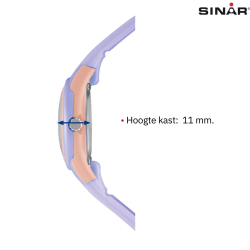 Sinar Watch - Analogue - Lilac / Apricot - 29mm - 10 Bar - Soft Adjustable Strap 12-17.5cm - XB-47-17
