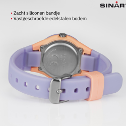 Sinar Watch - Analogue - Lilac / Apricot - 29mm - 10 Bar - Soft Adjustable Strap 12-17.5cm - XB-47-17
