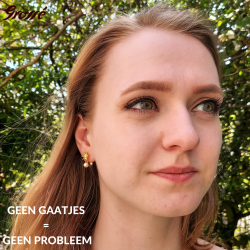 Grossé Oorclips - Hangend - Goudkleurig - Parel - Wit - Kristal - 20x10 mm - Verguld - GJ64269