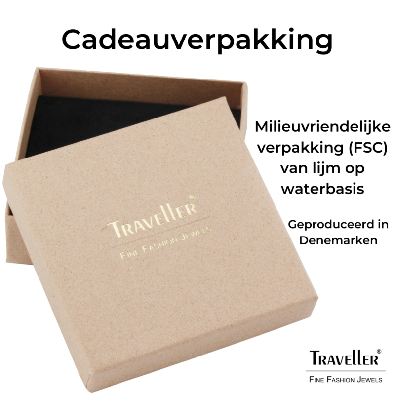 Traveller Clip Oorbellen - Oorringen - Verguld 22ct - Rood Resin - 25 mm - 157716