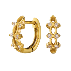 Traveller Oorringen - Verguld - Zirkonia - Ø 14 mm - Edelstaal - 166354