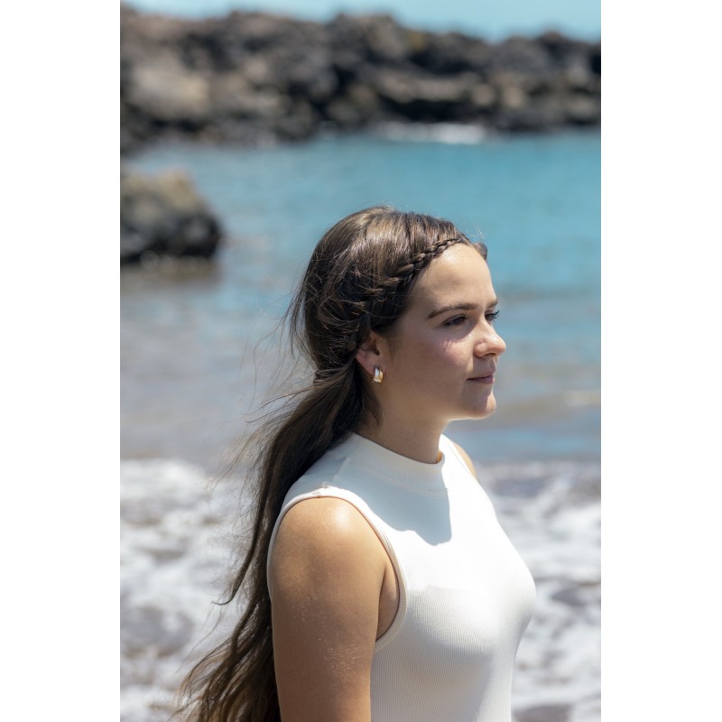 Traveller Ohrclips - Platiniert & 22kt vergoldet - Bicolor - Matt & glänzend- 18x9mm - 155102