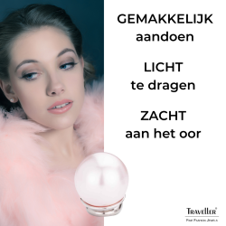 Traveller Clip Oorbellen - Parels - 10 mm - Roze - Geplatineerd - Zilverkleurig - 15x10 mm