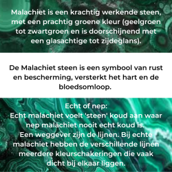 Traveller Clip Oorbellen - 22kt Verguld - Kristal - Echt Malachiet - 10 mm - Groen - Uniek - 112502