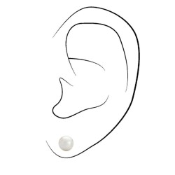 Traveller Oorsteker - Parels - 6 mm - Wit - Geplatineerd - Zilverkleurig - 700506 Traveller Oorsteker - Parels - 6 mm - Wit - Geplatineerd - Zilverkleurig - 700506