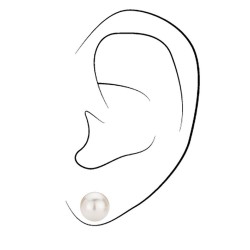 Traveller Ohrstecker - Perle - 8 mm - Crème - 22kt Vergoldet - 714408