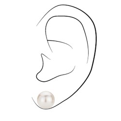 Traveller Ohrstecker - Perle - 10 mm - Crème - 22kt Vergoldet - 714410