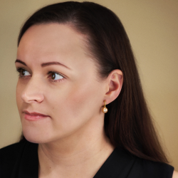 Traveller Ohrclips - Vergoldet - Perle - 10mm - Bronze - 20x10 mm - 114301