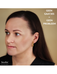 Traveller Clip Oorbellen - Oorringen - Verguld - 24 x 8 mm - 157732