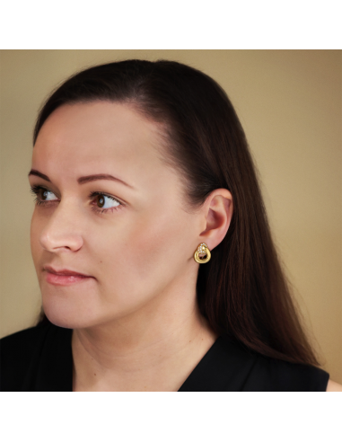 Traveller Clip Oorbellen - Verguld - Kristal - Driehoek - 20 x 17 mm - 157738