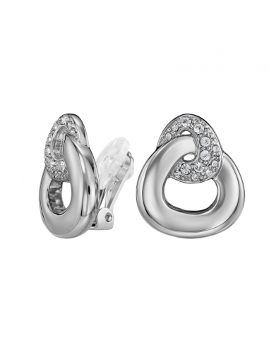 Traveller Ohrclips - Silberfarben - Kristalle - Dreieck - Platiniert - 20 x 17 mm - 157739