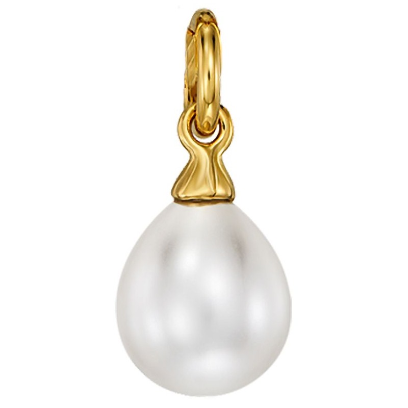 Traveller Dames Parelketting met Hanger - Parels - 8 mm - Wit - Parel - 12x14 mm - Ovaal - 45 cm - Verguld - 114316