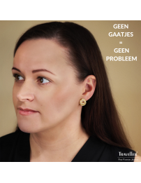 Traveller Clip Oorbellen - Verguld - Kristal - Knoop - Ø 17 mm