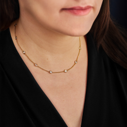 Traveller Collier - Vergoldet - Zirkonia - Ø 4 mm - 38-44 cm - 157758 