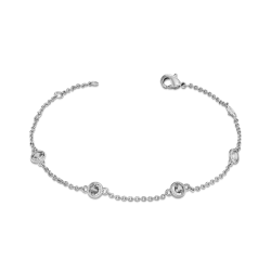 Traveller Armband - Silberfarben - Zirconia - Ø 4 mm - Platiniert - 17-20 cm - 157761