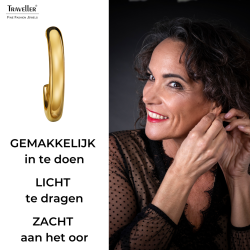 Traveller Oorringen - Verguld - 3/4 Ring - Edelstaal - 15 x 2,5 mm