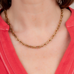 Traveller Kette - Gold - Glieder - Edelstahl - Vergoldet - 46 cm - 181270 