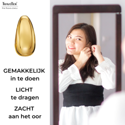 Traveller Oorstekers - Verguld - Druppel / Halve Maan - 17 x 8 mm - 181281