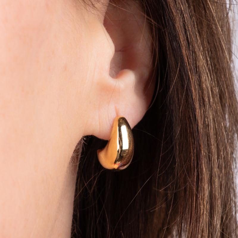 Traveller Oorstekers - Verguld - Druppel / Halve Maan - 17 x 8 mm - 181281