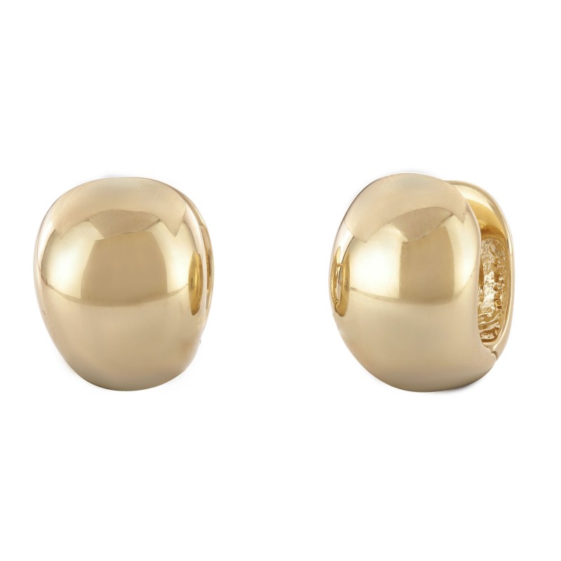 Traveller Earrings - Hoop Earrings - Gold Plated - Stainless Steel -  15 x 12 mm - 166369