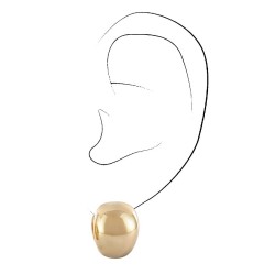 Traveller Earrings - Hoop Earrings - Gold Plated - Stainless Steel - 15 x 12 mm