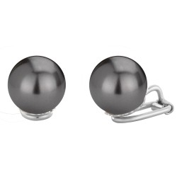 Traveller Ohrclips - Perle - 12 mm - Anthrziet - Platiniert - 711112