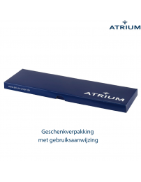 ATRIUM Horloge - Dames - Goudkleurig - Analoog - Bruin Leren Bandje - Duidelijk Wit Wijzerblad - 27 mm