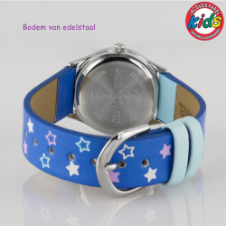 Jacques Farel Children's Watch - Horse - Blue & Purple - Silver - Analogue - 3 Bar - Adjustable Band 12.5-17cm - HCC338