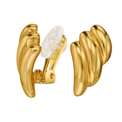 Traveller Clip Oorbellen - 22kt Verguld - 17x10 mm