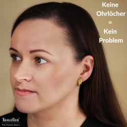 Traveller Clip Oorbellen - 22kt Verguld - 17x10 mm