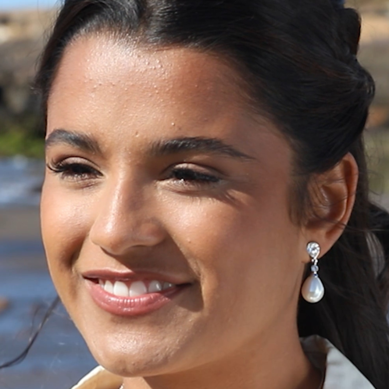 Clip oorbellen hangers zilverkleurig met parels en kristal