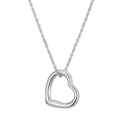 Traveller Collier rhodiniert Herz - 38-44cm - 157265