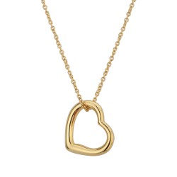 Traveller Dames Ketting - Hart - 22kt verguld - Goudkleurig - 38/44cm - 157264