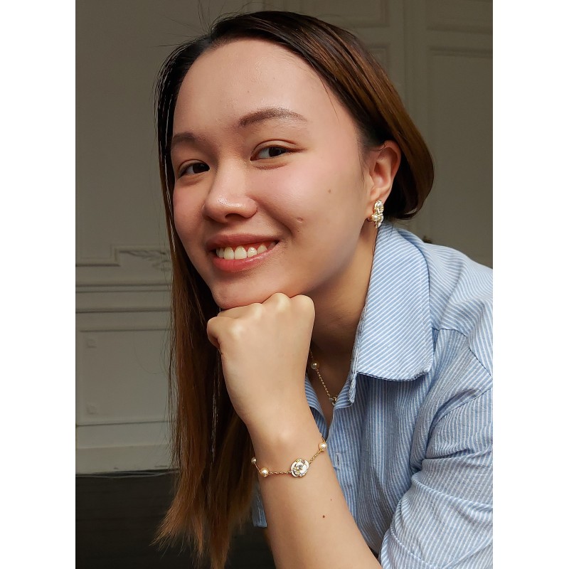 Grossé Bracelet - Blanc Camelia - Gold Plated - Pearls - 4 mm - Cream - Crystals - 15+5 cm