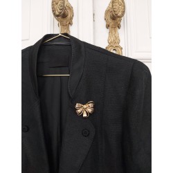 Grossé Brooch - Jahrenstag / Anniversary - Gold Coloured - Bow - Gold Plated - 35 x 42 mm - GJ30144