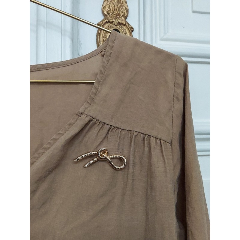 Grossé Broche Dames - Tresor - Goudkleurig - Strik - Verguld - 54x23 mm - GJ30421