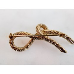 Grossé Brooch - Tresor - Gold Coloured - Bow - Gold Plated - 54x23 mm