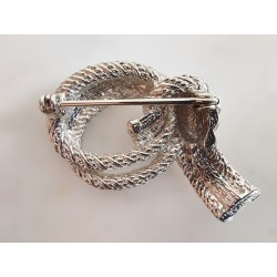 Grossé Broche Dames - Tresor - Zilverkleurig - Kristallen - Lus - Geplatineerd - 4x3 cm - GJ30423P