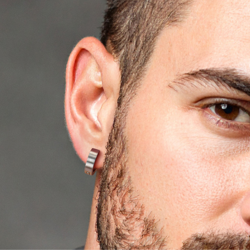 Traveller Creolen - Unisex - Silberfarben - Matt - Edelstahl - 14 x 4 mm - 166360